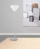 Anya Metal Base Floor Lamp Chrome and Crystal - Furniture Now (CA)