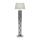 Carmen Geometric Base Floor Lamp Silver - Furniture Now (CA)