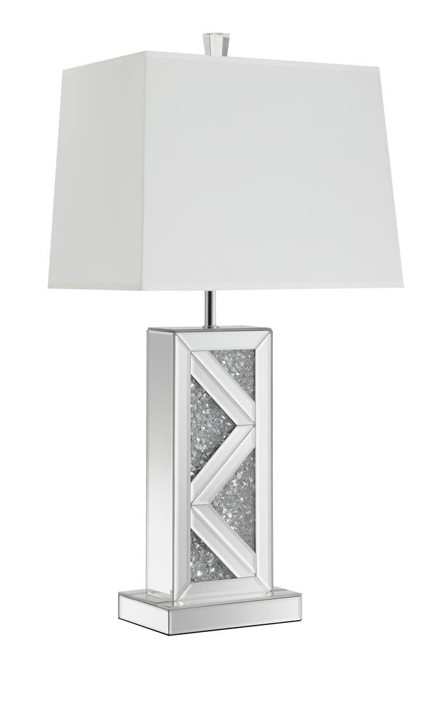 Carmen Geometric Base Table Lamp Silver - Furniture Now (CA)