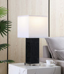 Bridle Square Shade Bedside Table Lamp Black - Furniture Now (CA)