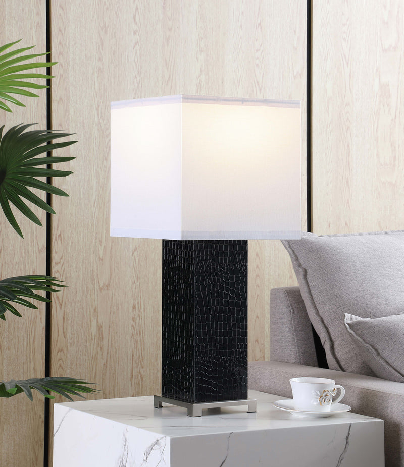 Bridle Square Shade Bedside Table Lamp Black - Furniture Now (CA)