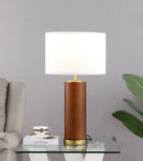 Aziel Drum Shade Bedside Table Lamp Cappuccino and Gold - Furniture Now (CA)