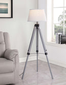 Dayton Adjustable Empire Shade Tripod Floor Lamp Grey - Furniture Now (CA)