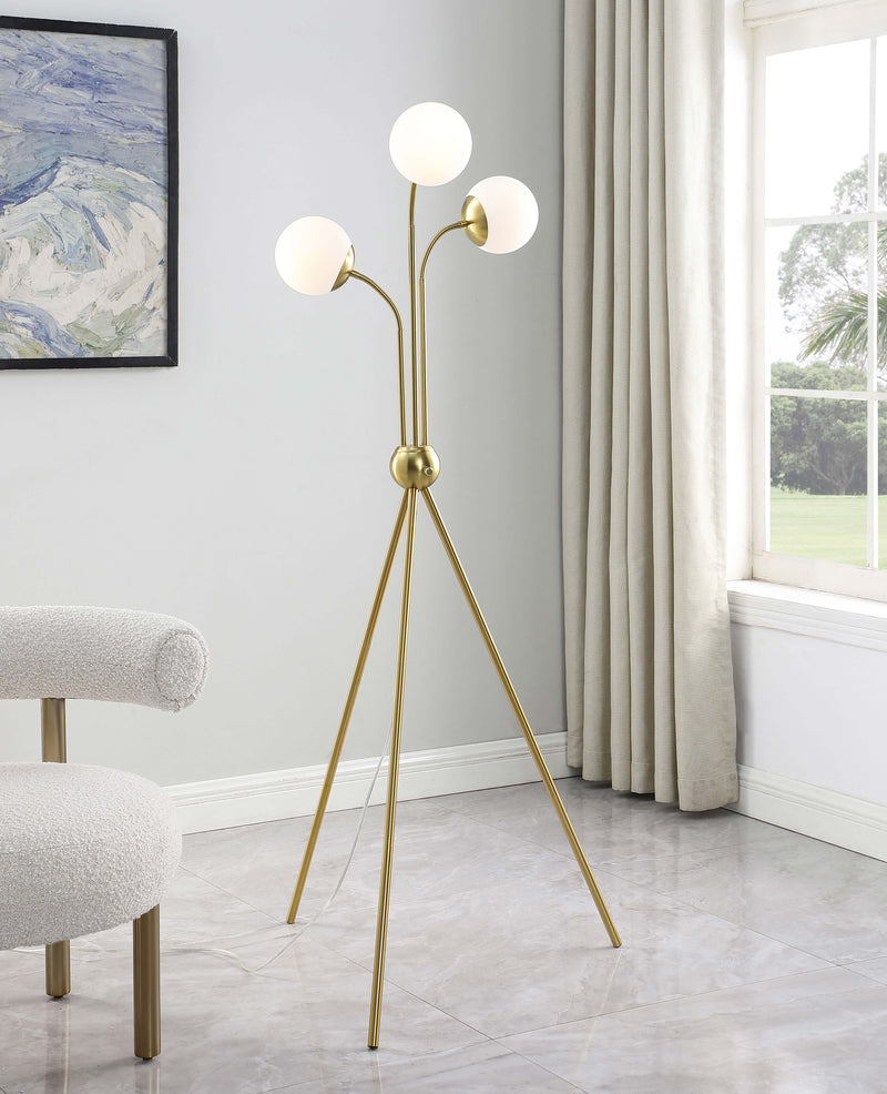 Miley Trio Tree Floor Lamp Gold - Furniture Now (CA)