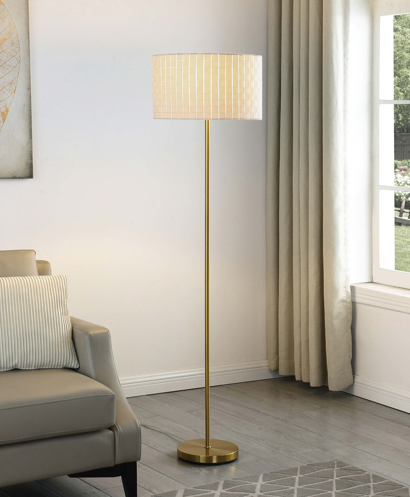 Ramiro Drum Shade Floor Lamp Gold - Furniture Now (CA)