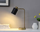 Cherise Adjustable Shade Table Lamp Antique Brass and Matte Black - Furniture Now (CA)