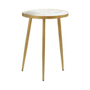 Acheson Round Accent Table White and Gold - Furniture Now (CA)