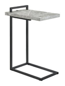 Maxwell C-shaped Accent Table Cement and Gunmetal - Furniture Now (CA)