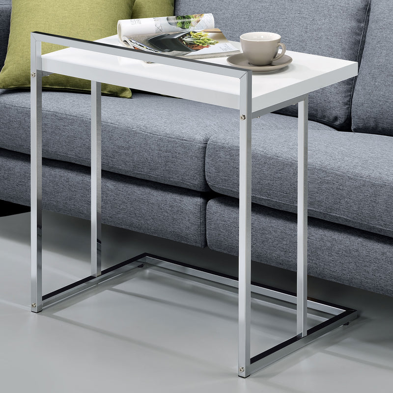 Dani Rectangular Snack Table with Metal Base - Furniture Now (CA)