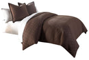 AICO Leigh 3-pc King Coverlet/Duvet Set in Cocoa image
