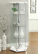 Traditional Glass Hexagon Curio Cabinet - Furniture Now (CA)