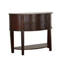 Diane 2-drawer Demilune Shape Console Table Cappuccino - Furniture Now (CA)