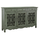 Madeline 3-door Accent Cabinet Antique Green - Furniture Now (CA)
