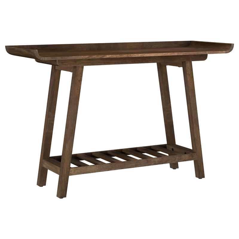 Ornelas 46-inch Console Table with Slatted Shelf Mango Brown - Furniture Now (CA)