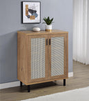 Teller 2-door Shoe Storage Cabinet Natural Oak - Furniture Now (CA)