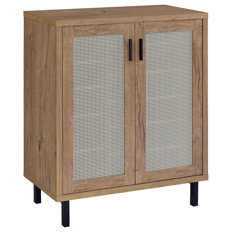 Teller 2-door Shoe Storage Cabinet Natural Oak - Furniture Now (CA)