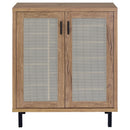 Teller 2-door Shoe Storage Cabinet Natural Oak - Furniture Now (CA)