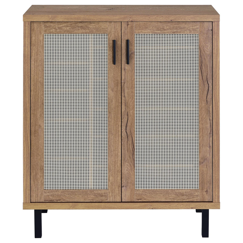 Teller 2-door Shoe Storage Cabinet Natural Oak - Furniture Now (CA)
