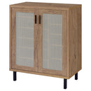 Teller 2-door Shoe Storage Cabinet Natural Oak - Furniture Now (CA)