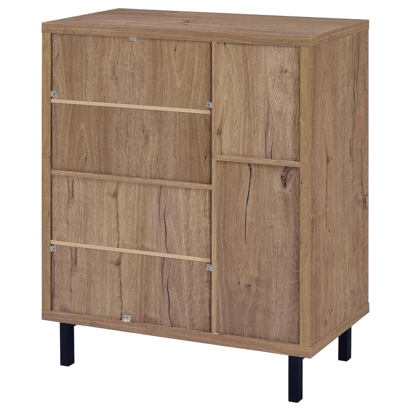 Teller 2-door Shoe Storage Cabinet Natural Oak - Furniture Now (CA)
