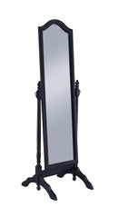 Cabot Rectangular Cheval Mirror with Arched Top Black - Furniture Now (CA)