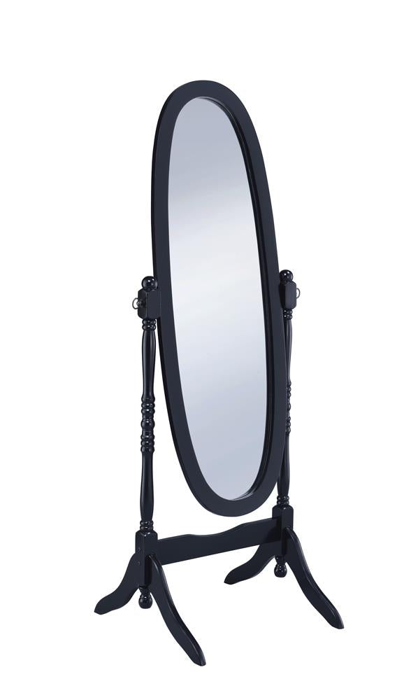 Foyet Oval Cheval Mirror Black - Furniture Now (CA)