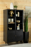 Santiago Rectangular 4-door Cabinet Matte Black - Furniture Now (CA)