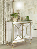 Lupin 2-door Accent Cabinet Mirror and Champagne - Furniture Now (CA)