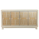 Voula Rectangular 4-door Accent Cabinet White and Gold - Furniture Now (CA)