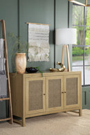 Zamora Rectangular 3-door Accent Cabinet Natural - Furniture Now (CA)