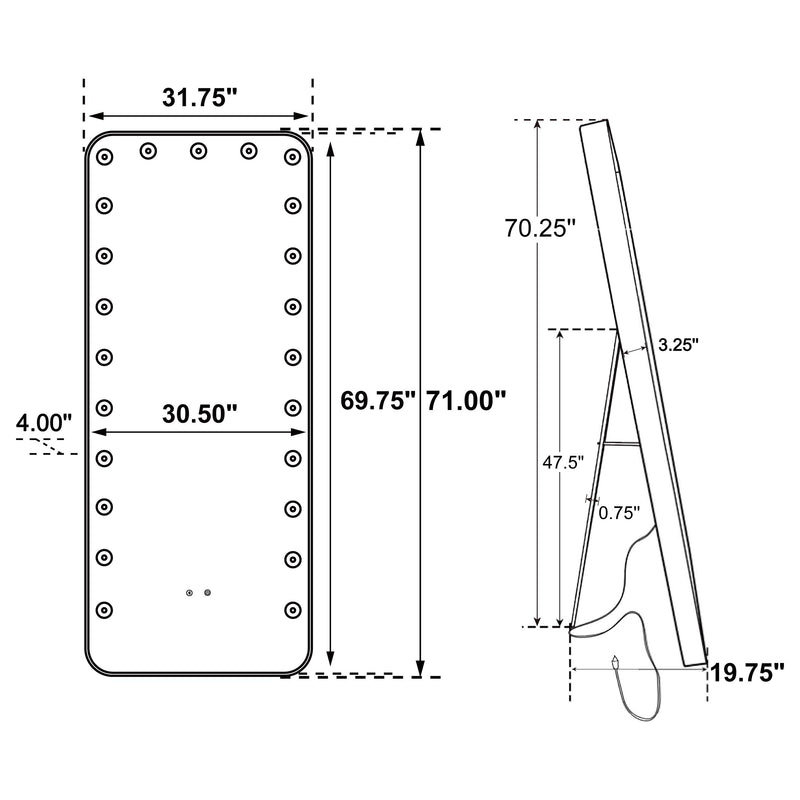 Canton Standing Mirror - Furniture Now (CA)