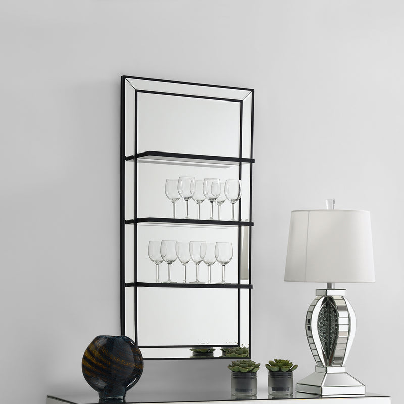 Oriel 3-Shelf Rectangle Wall Mirror - Furniture Now (CA)