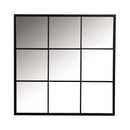 Quetzal Square Window Pane Wall Mirror Black - Furniture Now (CA)