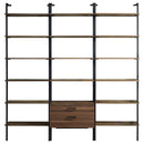 Owens 3-piece 96-inch Wall Mounted Bookshelf Set Walnut - Furniture Now (CA)