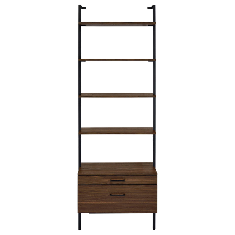 Owens 3-piece 96-inch Wall Mounted Bookshelf Set Walnut - Furniture Now (CA)