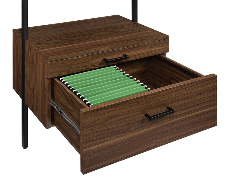 Owens 3-piece 96-inch Wall Mounted Bookshelf Set Walnut - Furniture Now (CA)