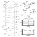 Owens 3-piece 96-inch Wall Mounted Bookshelf Set Walnut - Furniture Now (CA)