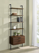 Owens 96-inch 4-shelf Storage Wall Bookshelf Walnut - Furniture Now (CA)