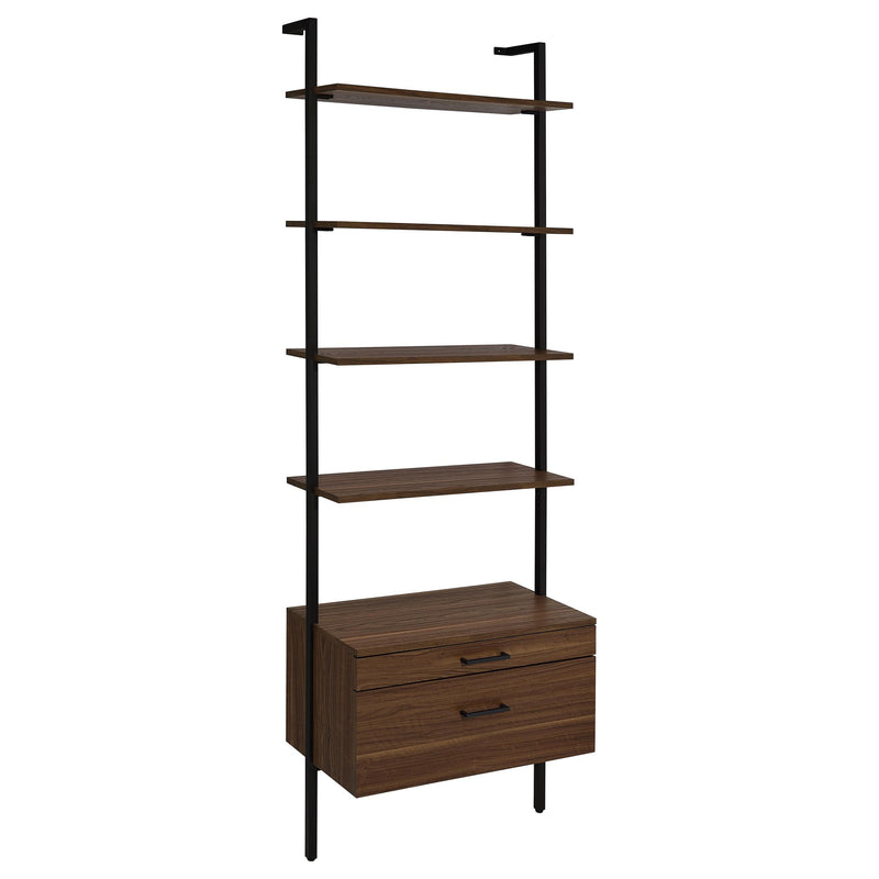 Owens 96-inch 4-shelf Storage Wall Bookshelf Walnut - Furniture Now (CA)