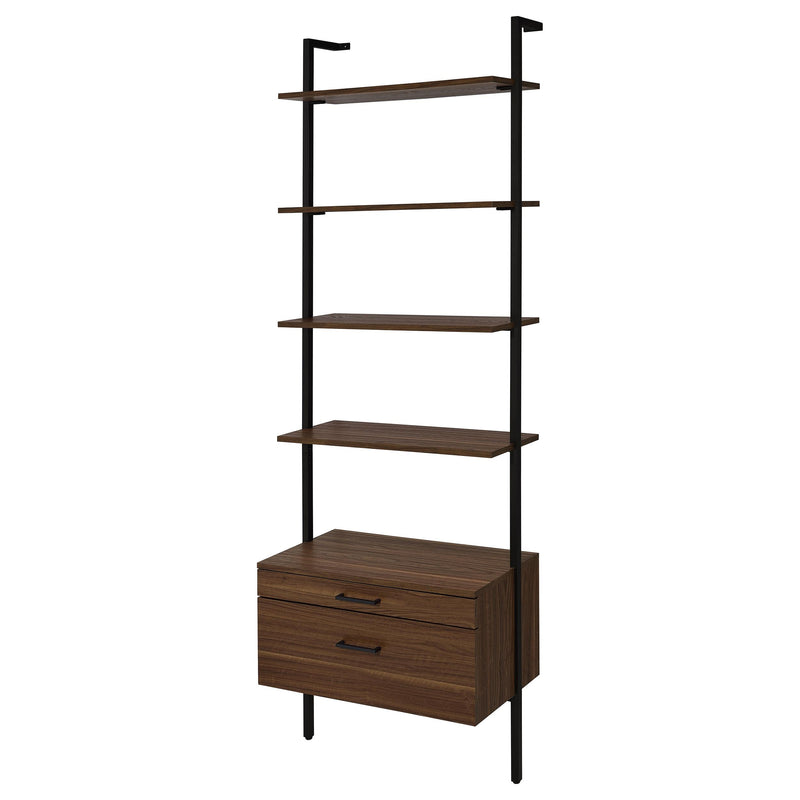 Owens 96-inch 4-shelf Storage Wall Bookshelf Walnut - Furniture Now (CA)
