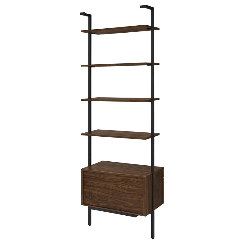 Owens 96-inch 4-shelf Storage Wall Bookshelf Walnut - Furniture Now (CA)