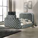 Eastern King Bed w/LED, Fireplace & TV Stand