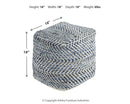 Chevron Pouf - Furniture Now (CA)