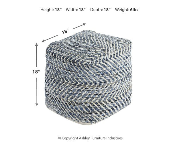 Chevron Pouf - Furniture Now (CA)