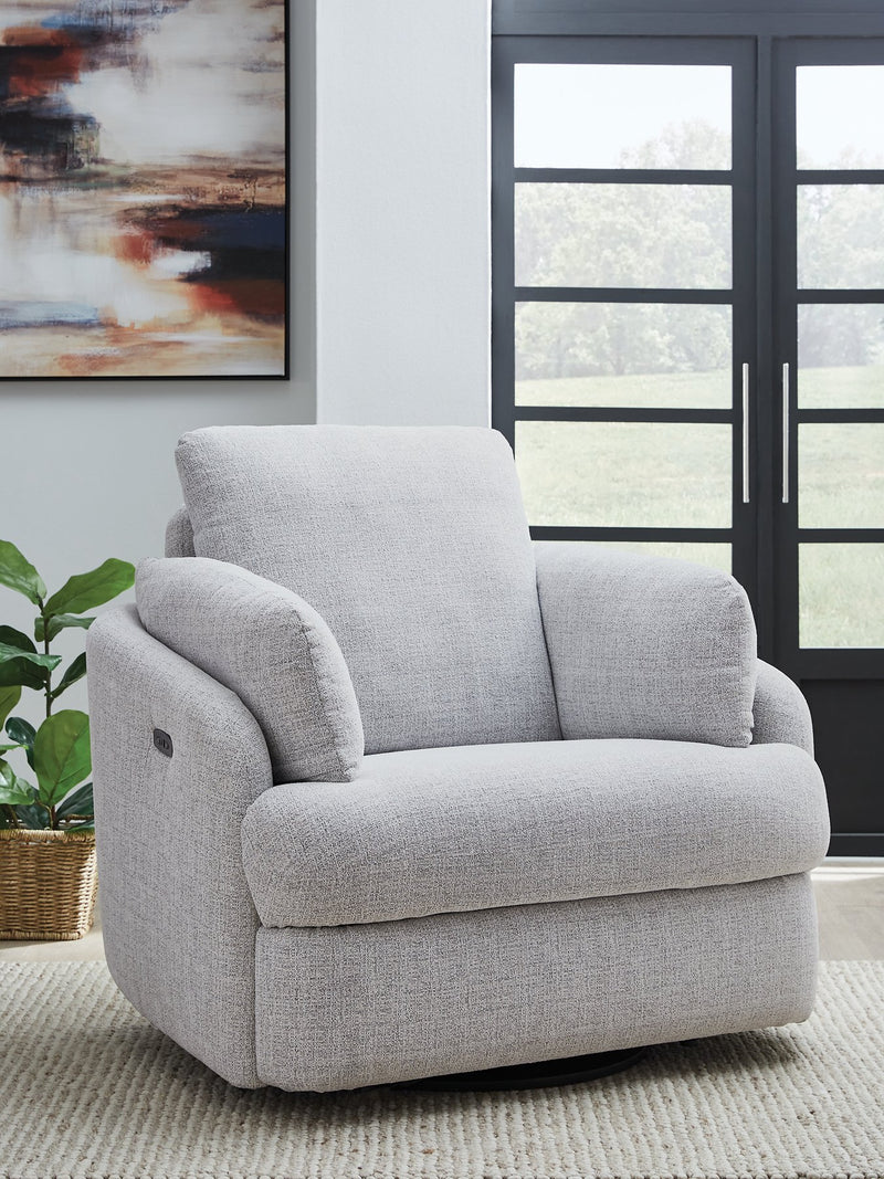 Alainmont Next-Gen Nuvella Swivel Power Recliner - Furniture Now (CA)