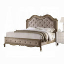 Chelmsford Beige Fabric & Antique Taupe Eastern King Bed - Furniture Now (CA)