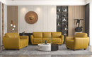 Valeria Mustard Leather Sofa - Furniture Now (CA)