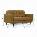 Radwan Camel Leather Loveseat - Furniture Now (CA)