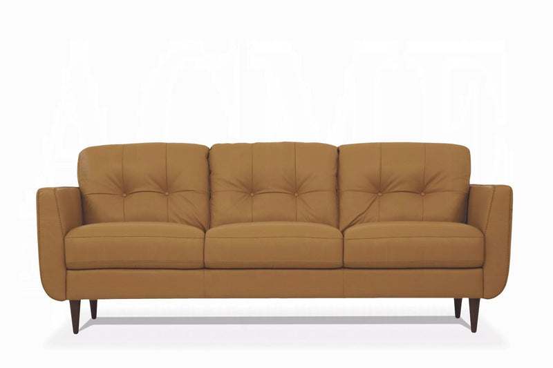 Radwan Camel Leather Sofa - Furniture Now (CA)