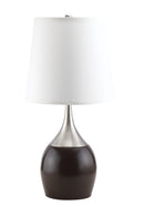 Willow Brushed Silver, Espresso Table Lamp - Furniture Now (CA)